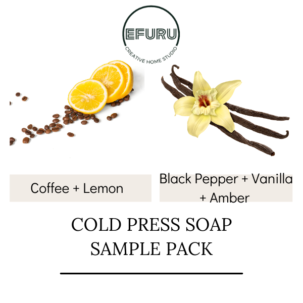 Coffee + Lemon/Black Pepper + Amber +Vanilla Soap Sample Pack