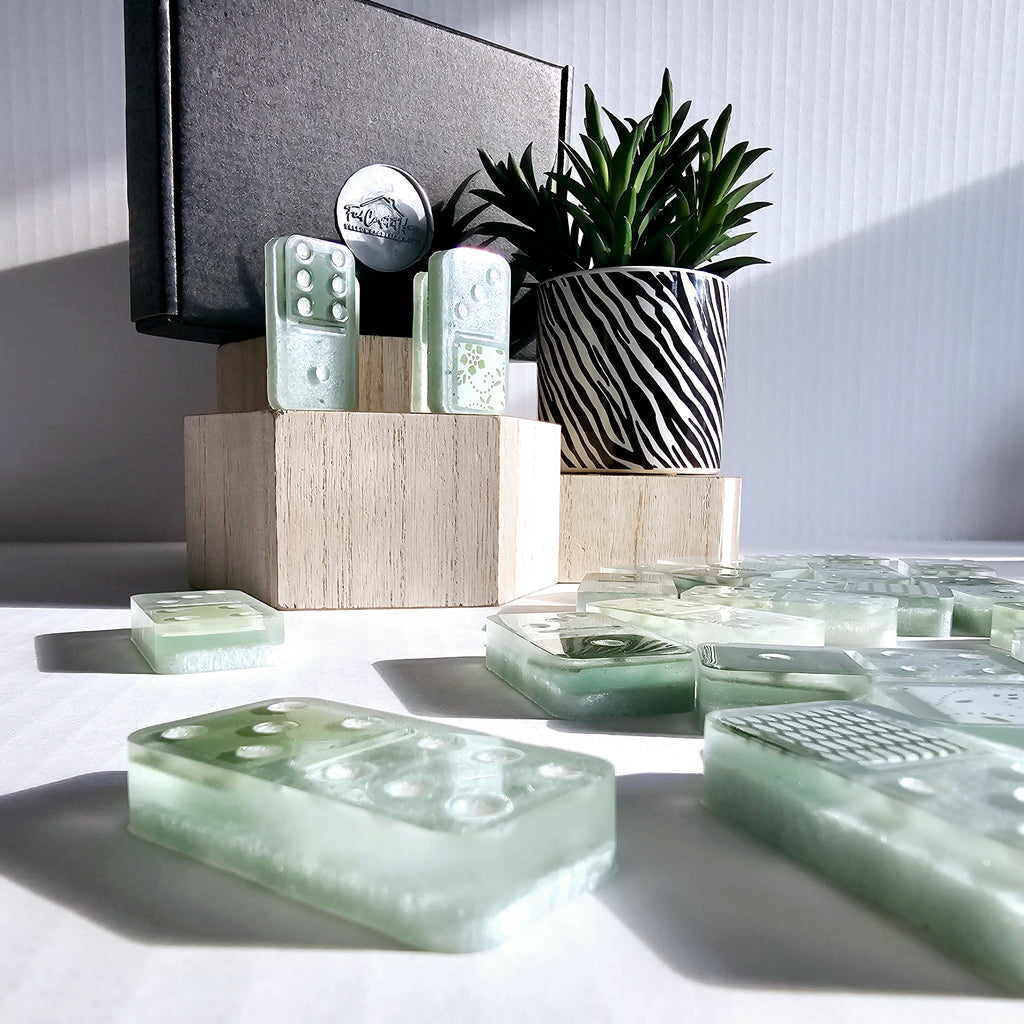 Domino Set - Mint Green Abstract