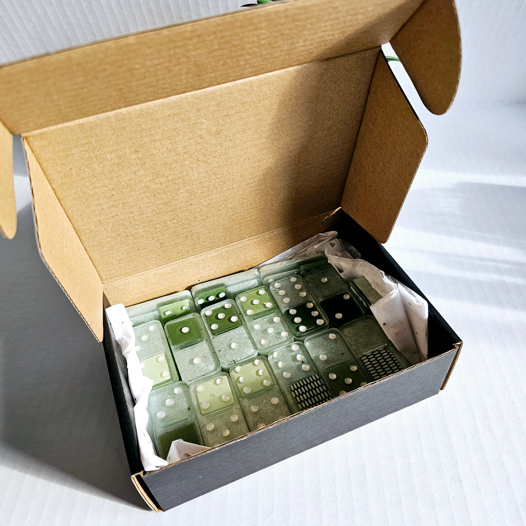 Domino Set - Mint Green Abstract