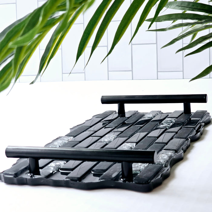 Black Grid Resin Tray