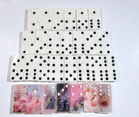 Domino Set - White Glitter Domino Set