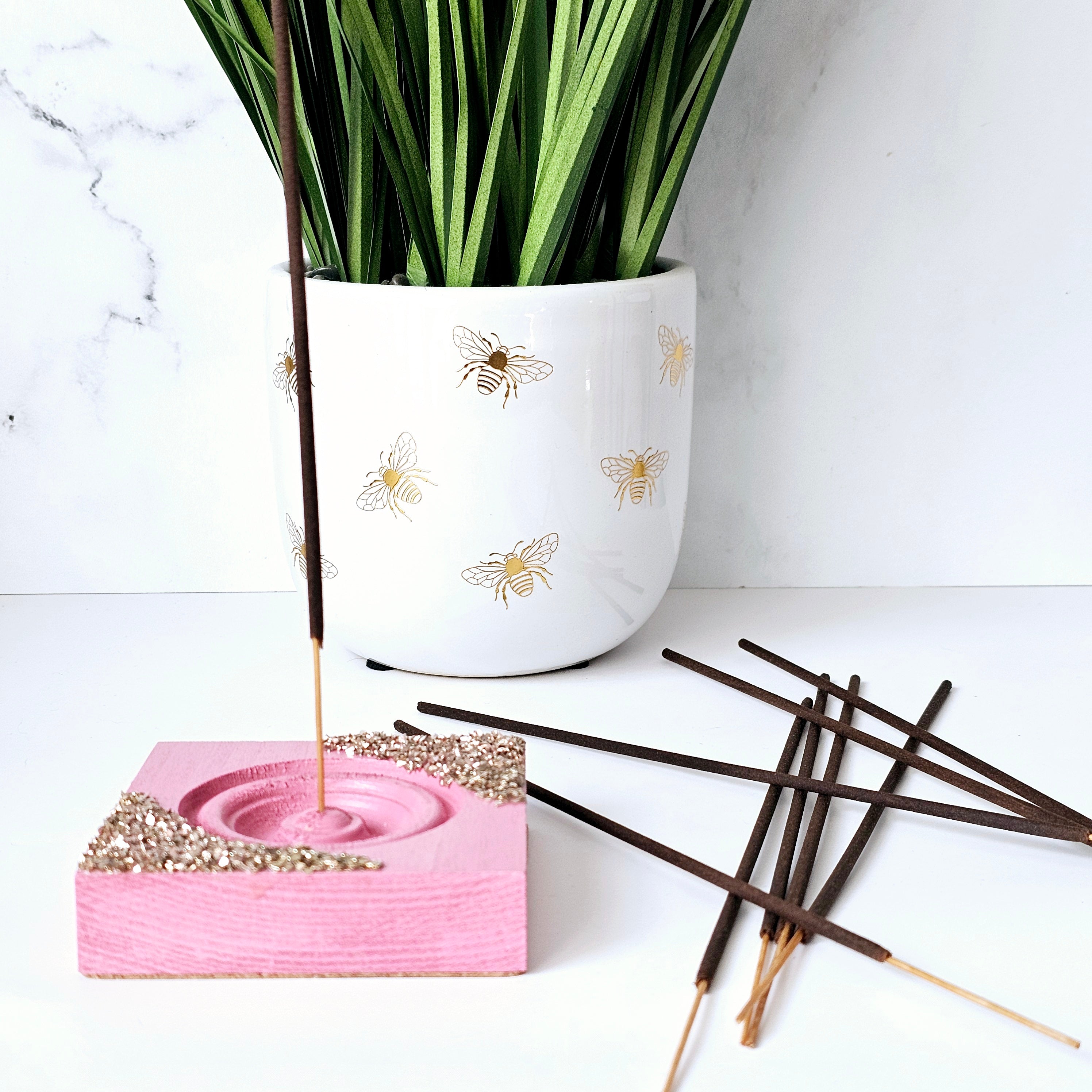 Rose Gold Incense Holder