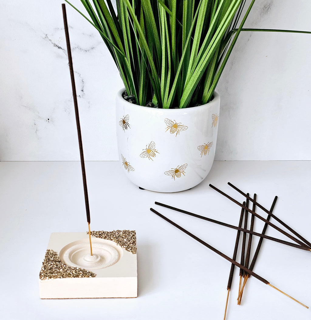 Tan Incense Holder