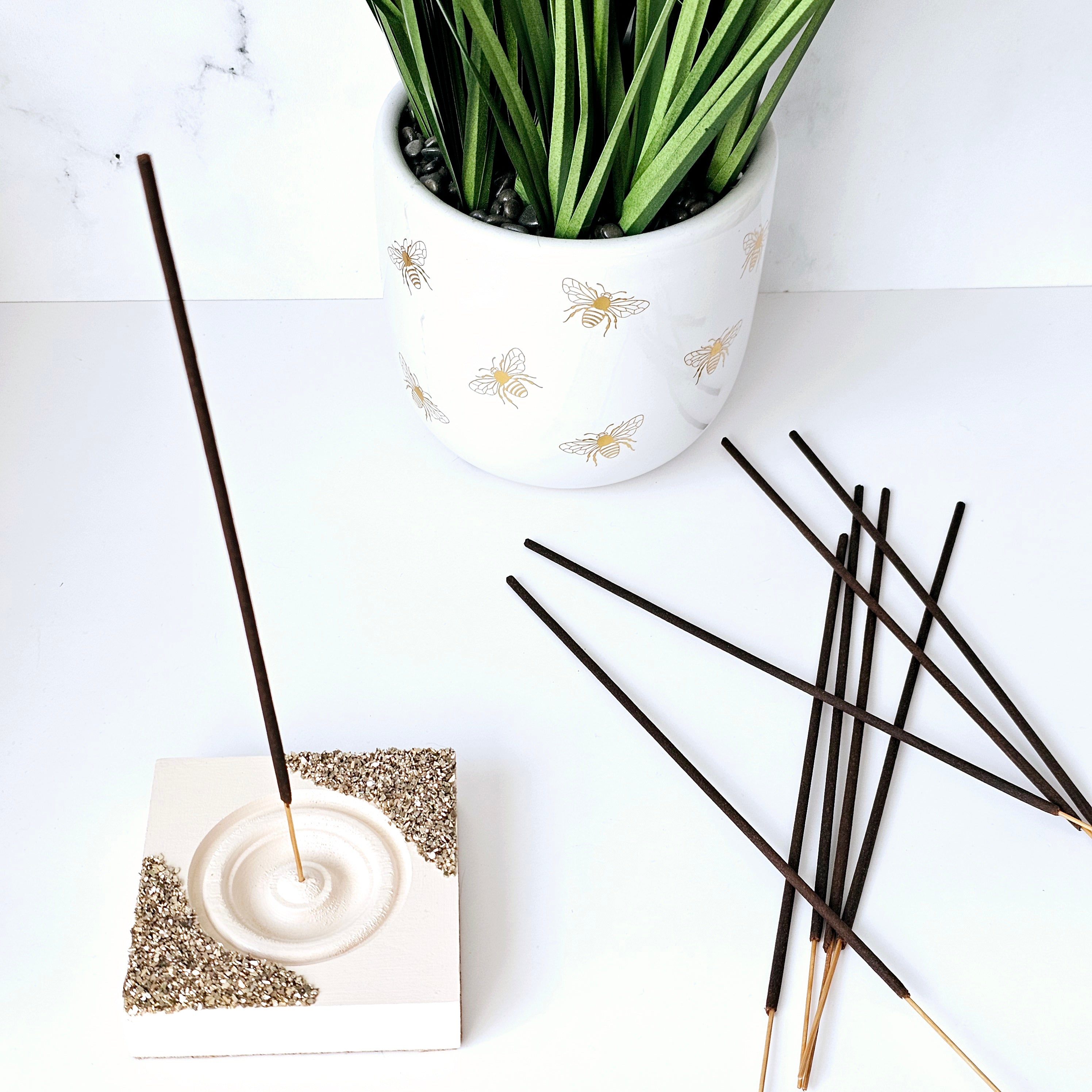 Tan Incense Holder