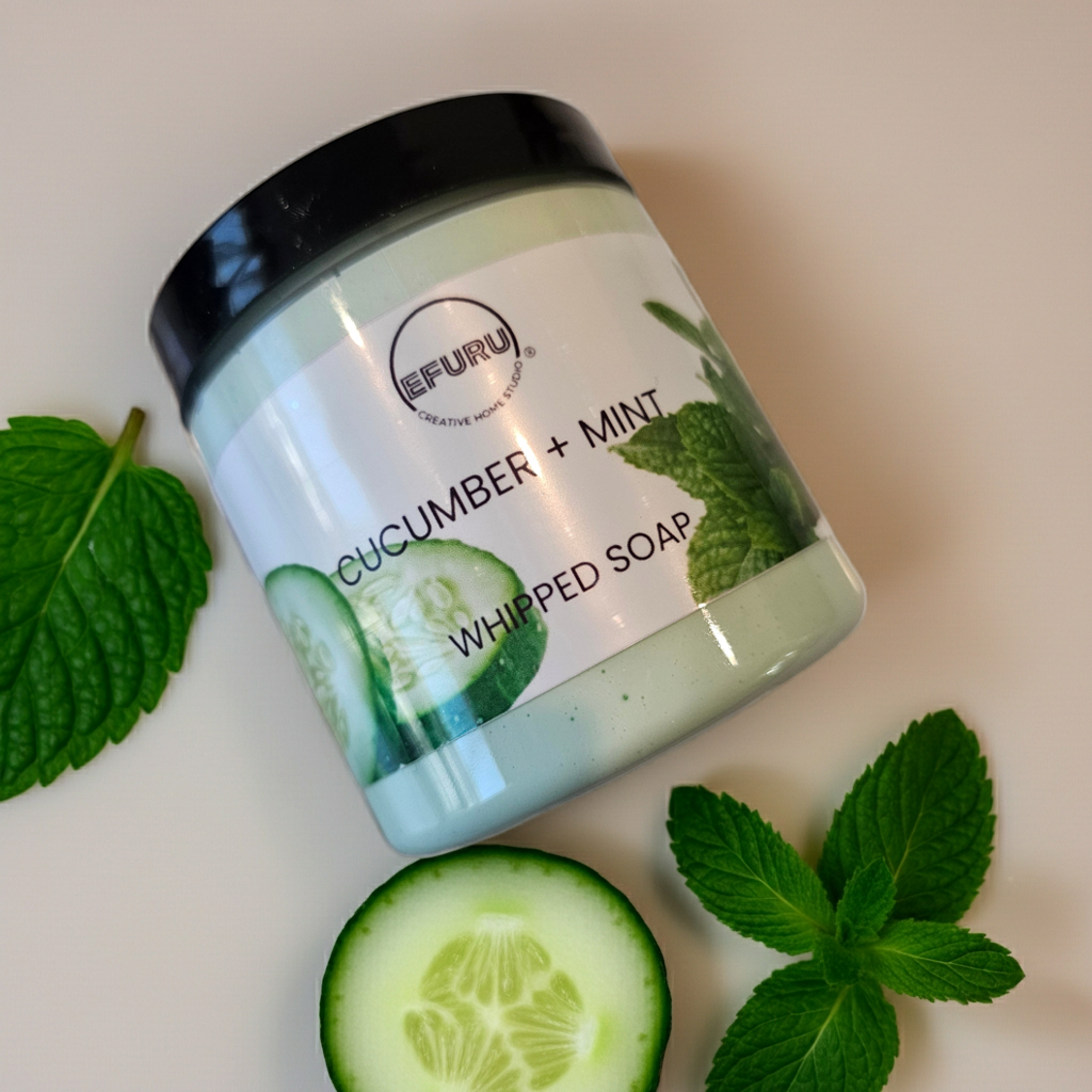 Cucumber + Mint Whipped Soap 8oz