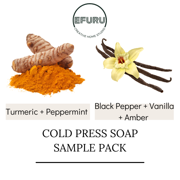 Turmeric + Peppermint/Black Pepper + Amber +Vanilla Soap Sample Pack