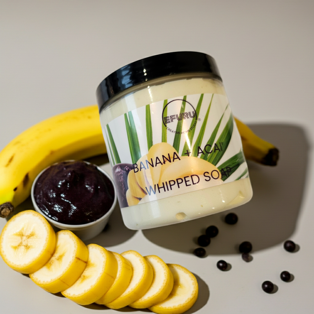 Banana + Açaí Whipped Soap 8oz