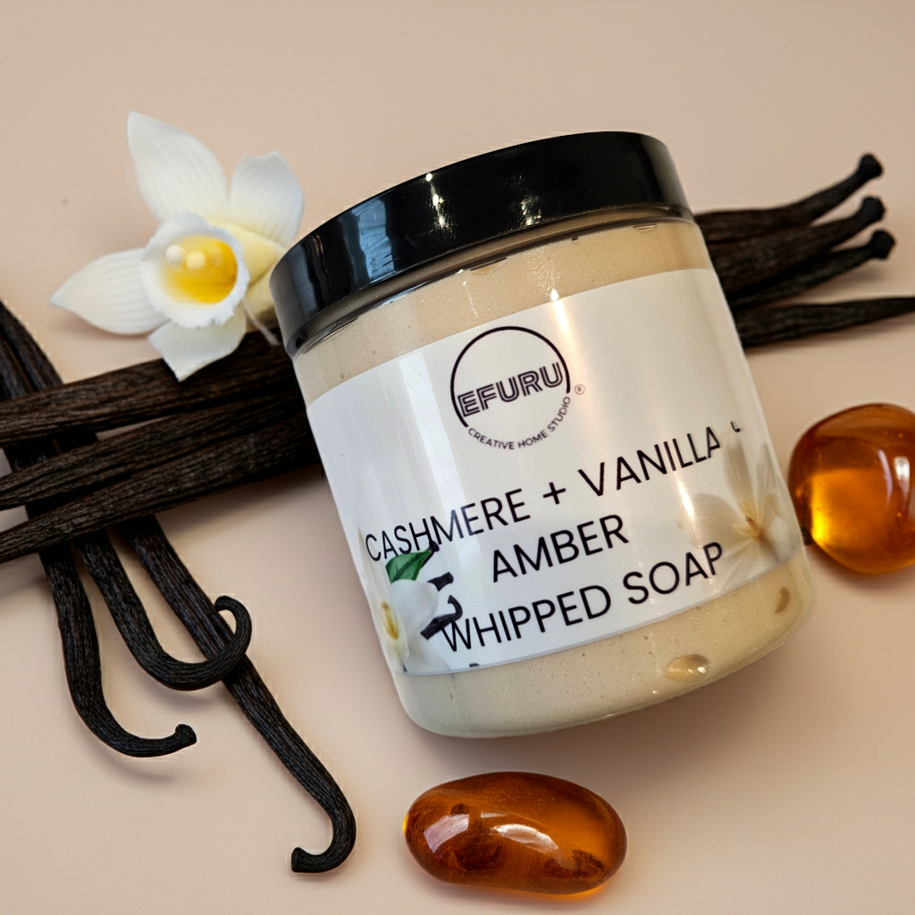 Cashmere + Vanilla + Amber Whipped Soap 8oz