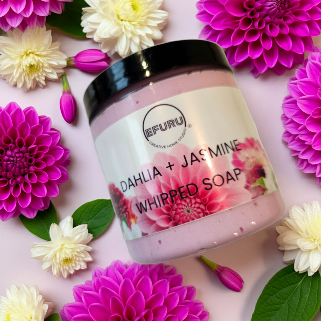 Dahlia + Jasmine Whipped Soap 8oz