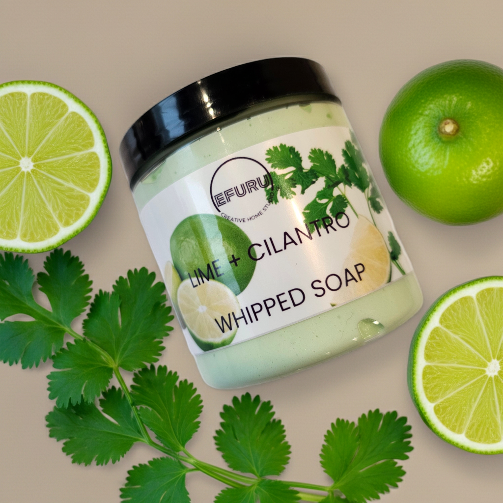 Lime + Cilantro Whipped Soap 8oz