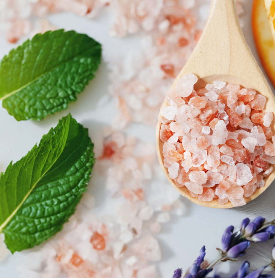 Lavender, Mint + Orange - Bath Salt/Foot Soak 8oz