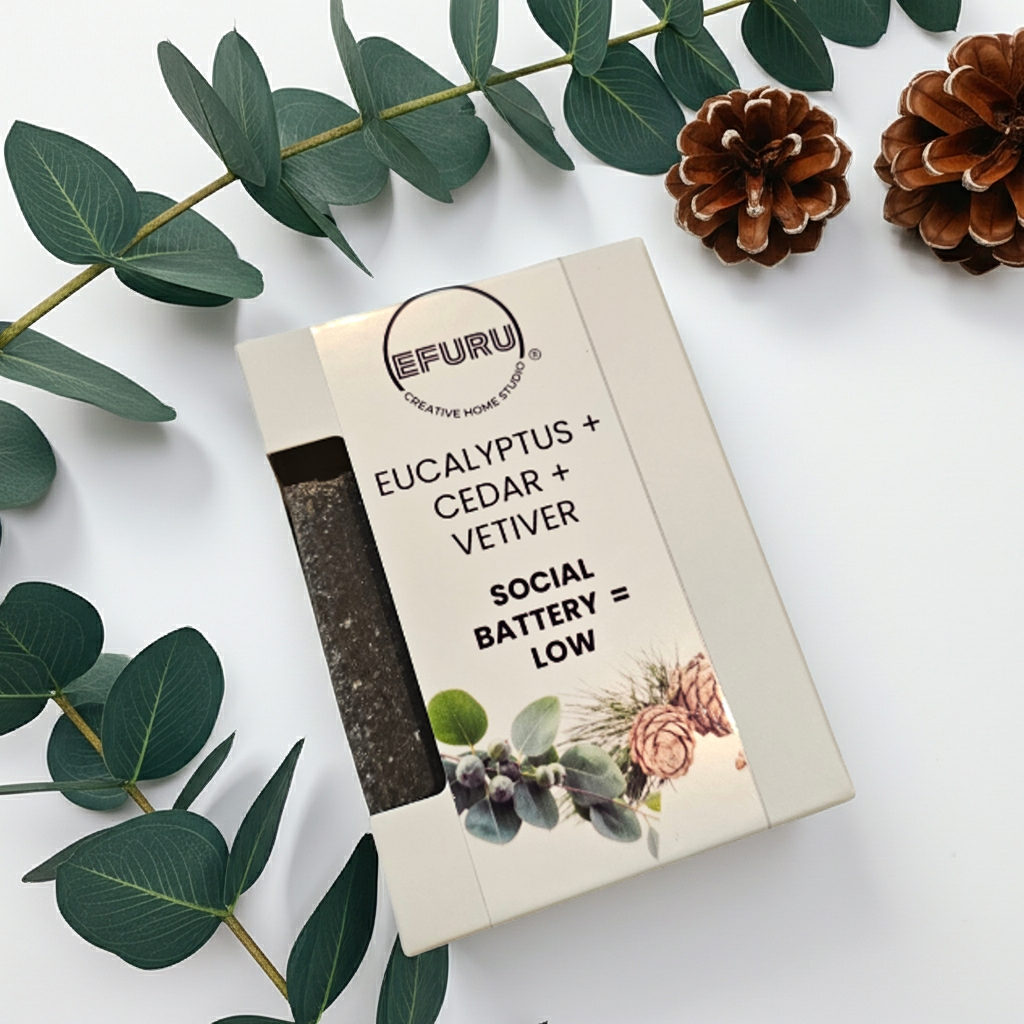 Eucalyptus + Cedar + Vetiver (SOCIAL BATTERY = LOW)