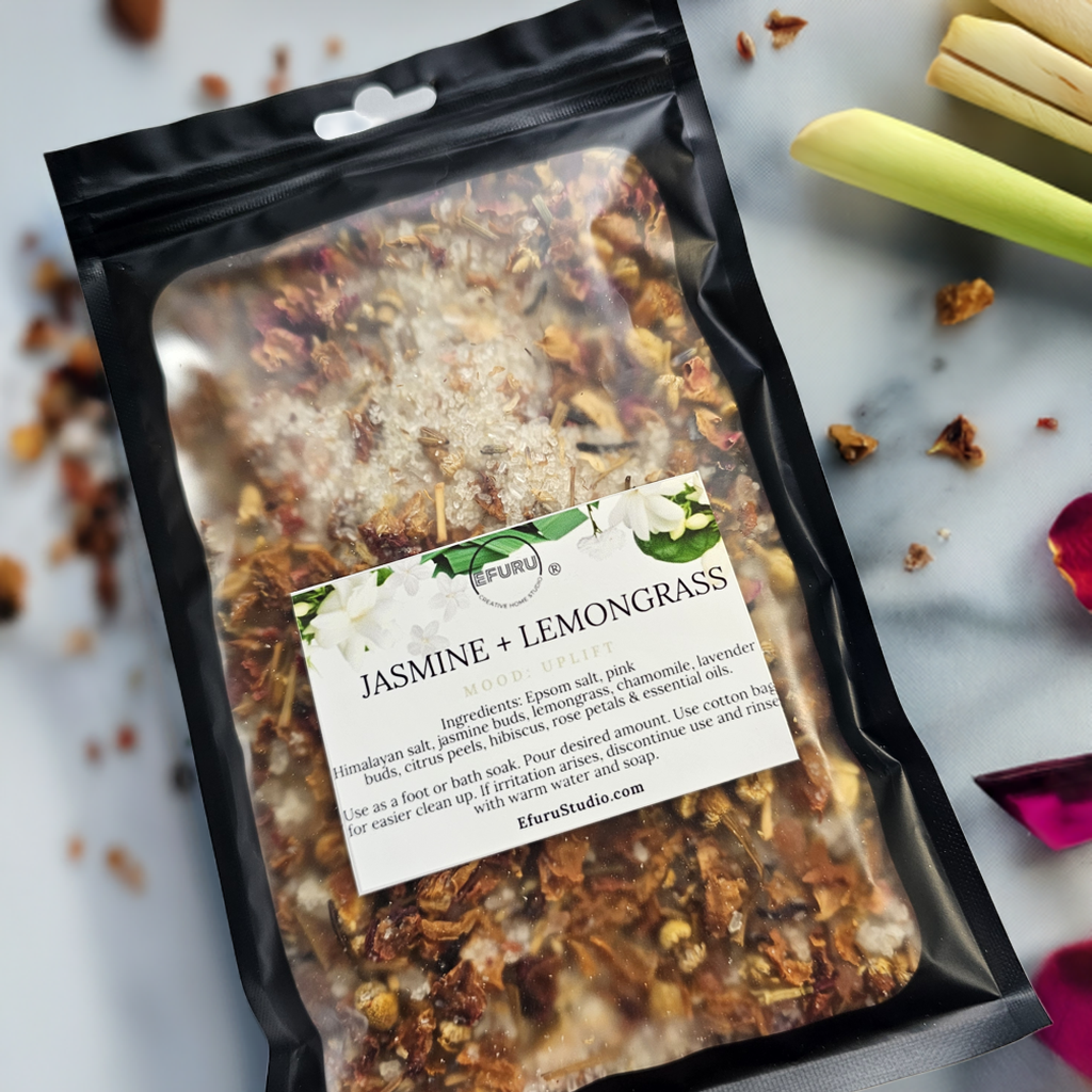 Jasmine + Lemongrass - Bath Salt/Foot Soak 8oz