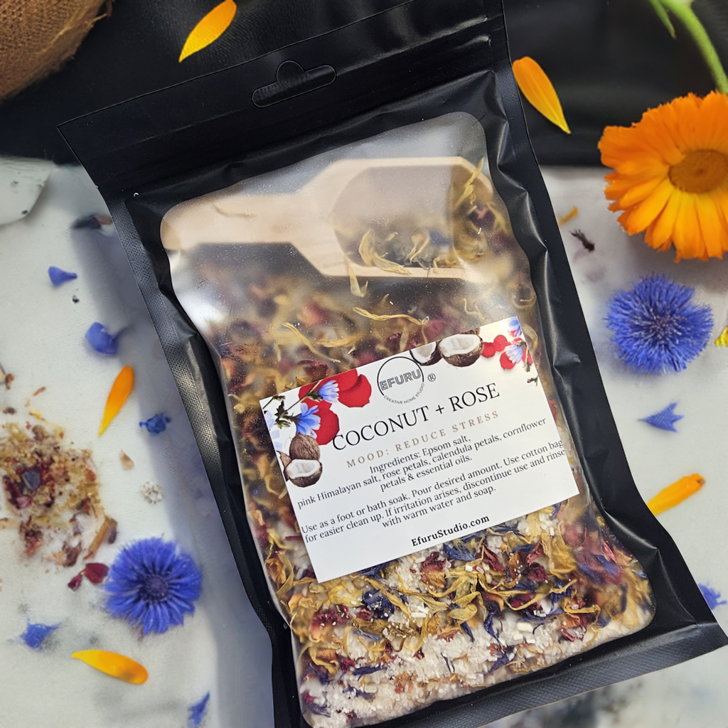 Coconut + Rose - Bath Salt/Foot Soak 8oz