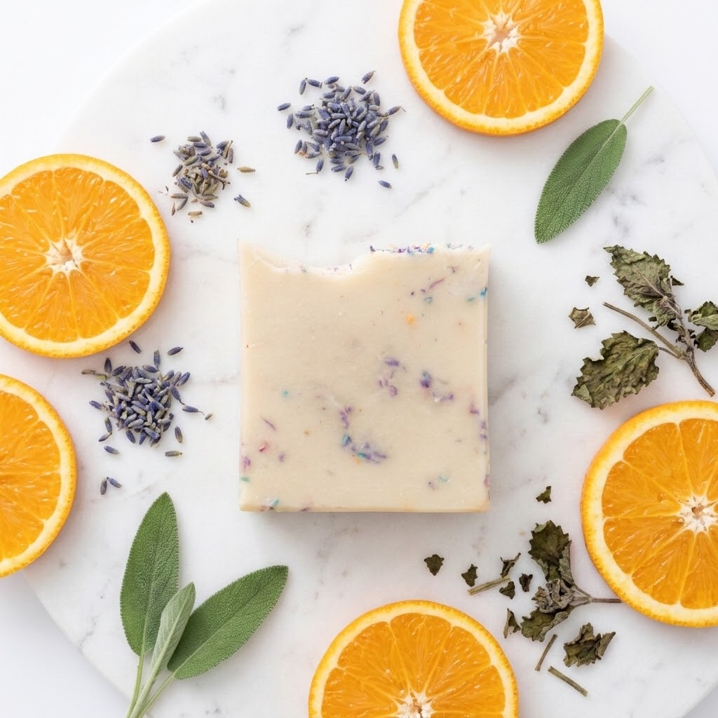 Orange + Lavender + Sage + Pachouli Bar Soap