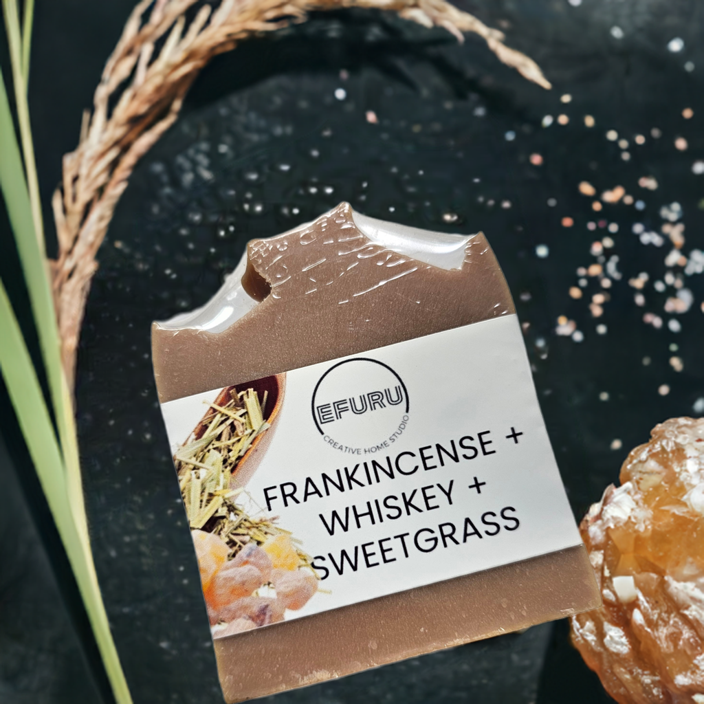 Frankincense + Whiskey + Sweetgrass Bar Soap