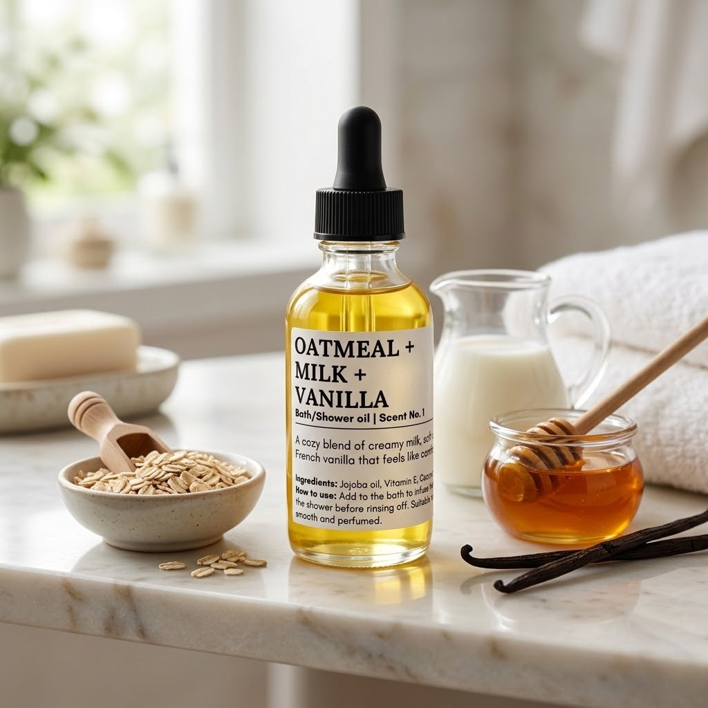 Oatmeal + Milk + Honey + Vanilla Bath Oil