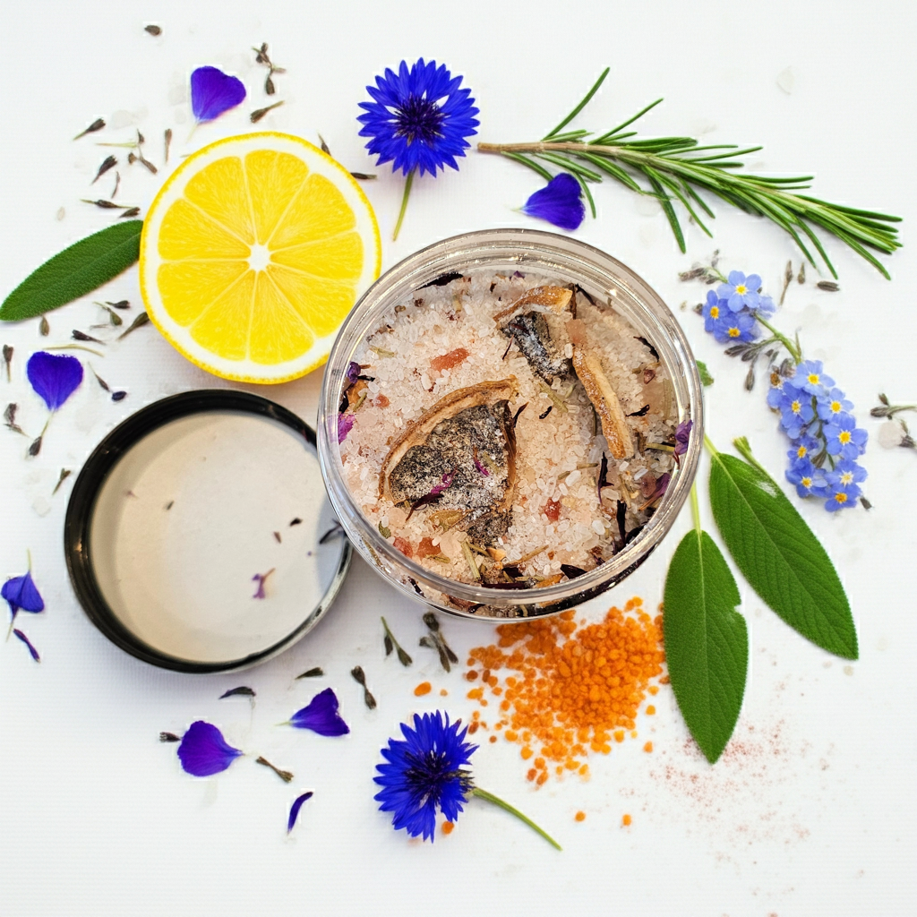 Lemon +Sage - Bath Salt/Foot Soak 8oz