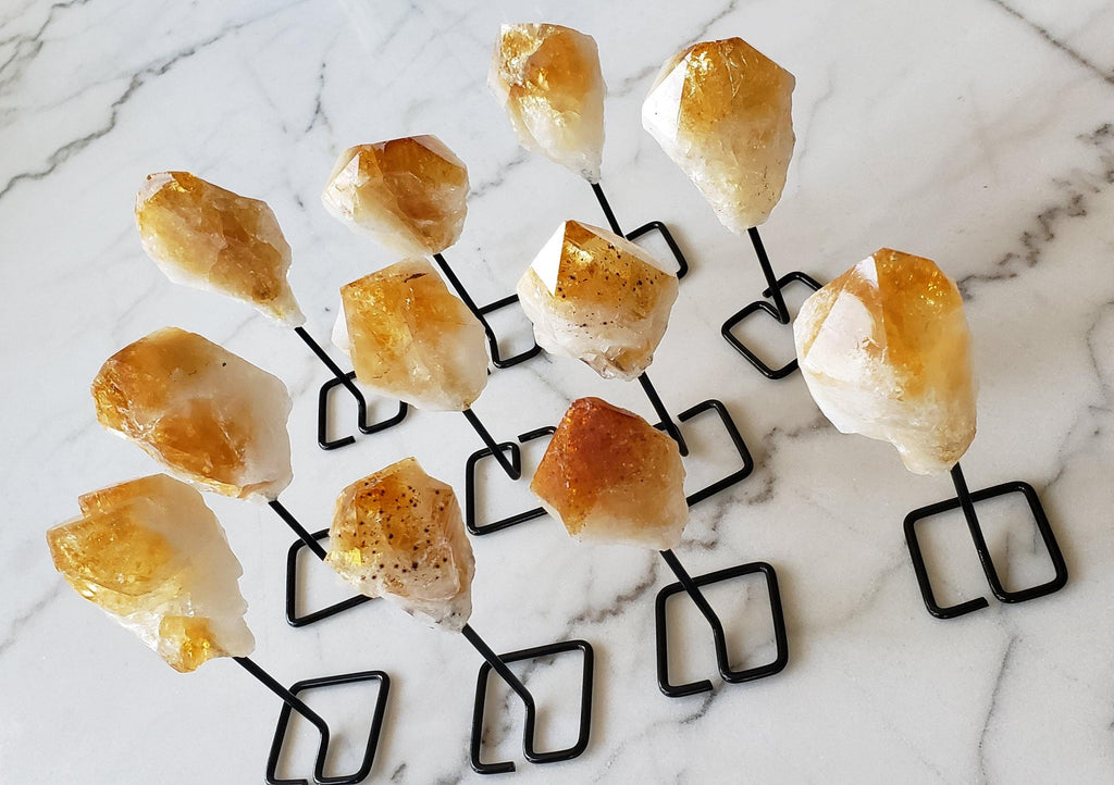 Rough Cut Citrine Stand - YellowBagDesigns