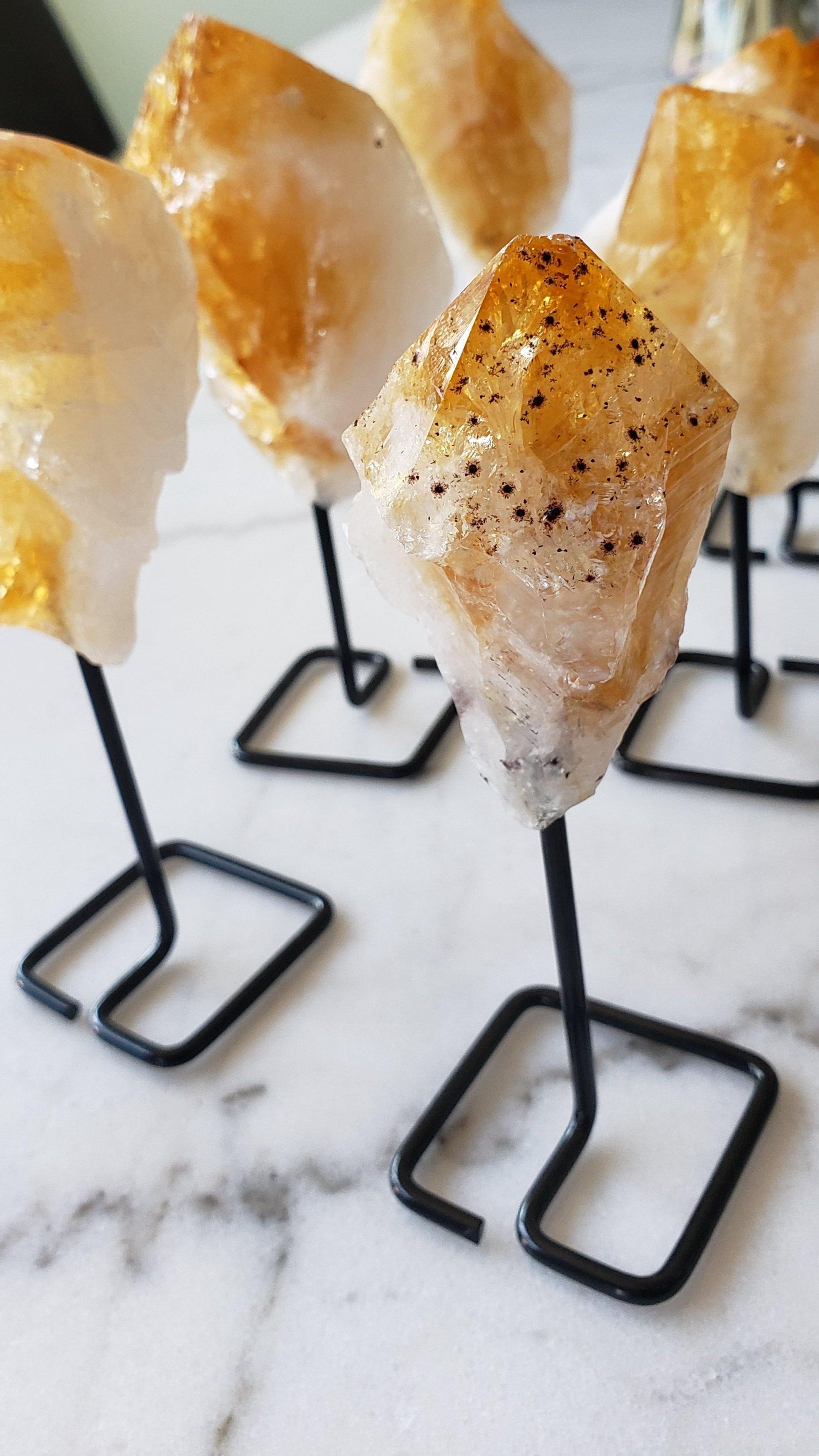 Rough Cut Citrine Stand - YellowBagDesigns