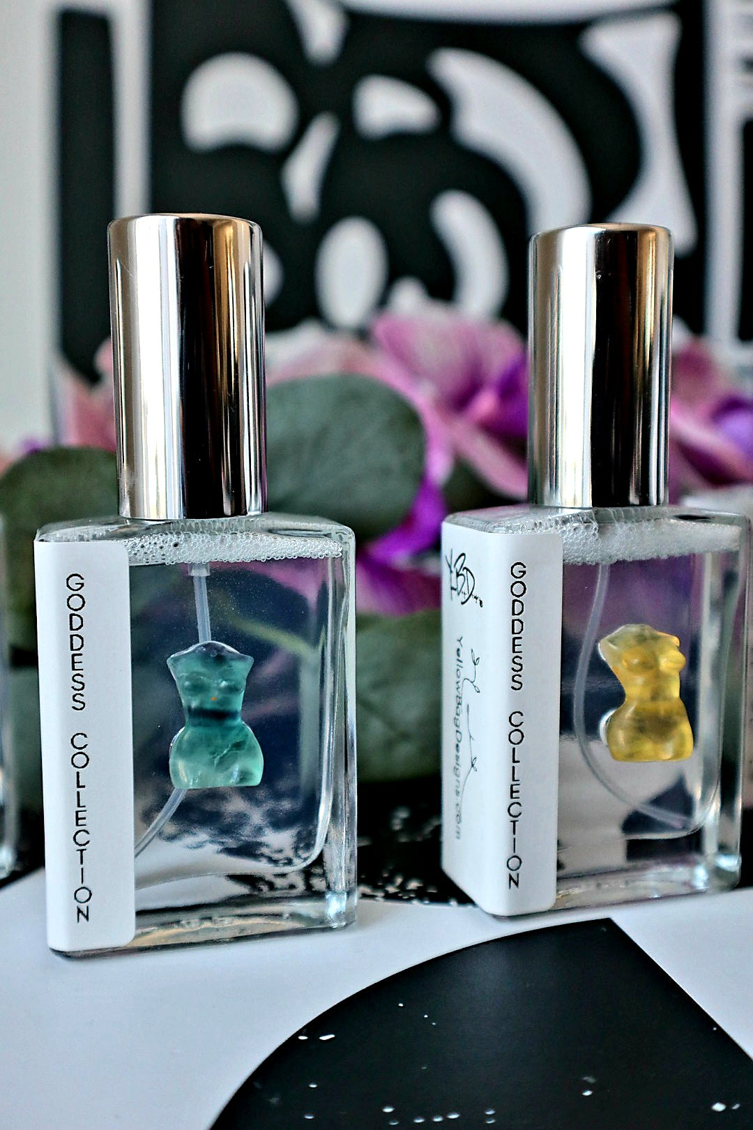 Fluorite Gemstone Body Fragrance - Goddess Collection (Lilac, Amber and Sandalwood.